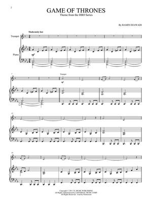 Ramin Djawadi: Game of Thrones for Trumpet & Piano: Trompette et Accomp.