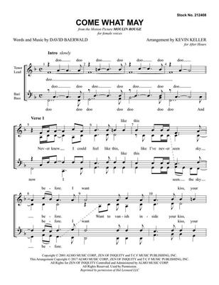 Come What May: (Arr. Kevin Keller): Voix Hautes A Cappella
