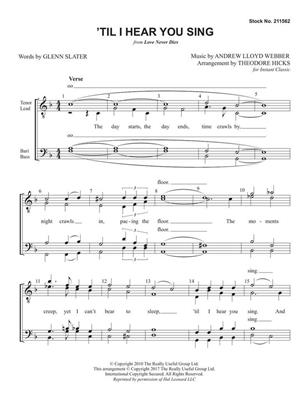 'Til I Hear You Sing: (Arr. Theo Hicks): Voix Basses A Capella