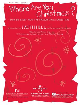 Faith Hill: Where Are You Christmas?: Piano, Voix & Guitare