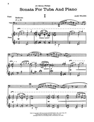 Alec Wilder: Sonata for Tuba and Piano (1959): Tuba et Accomp.