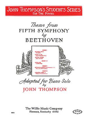 Ludwig van Beethoven: Theme from the Fifth Symphony: (Arr. John Thompson): Solo de Piano