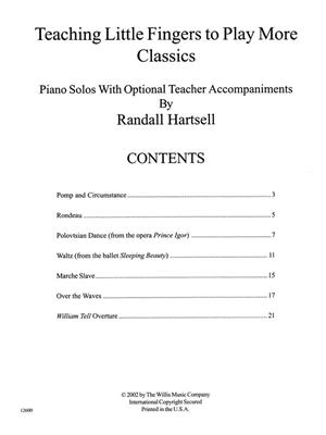 Teaching Little Fingers to Play More Classics: (Arr. Randall Hartsell): Solo de Piano