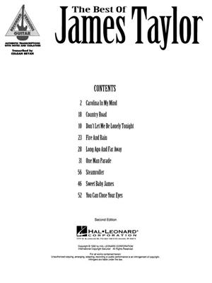James Taylor: The Best Of James Taylor: Solo pour Guitare