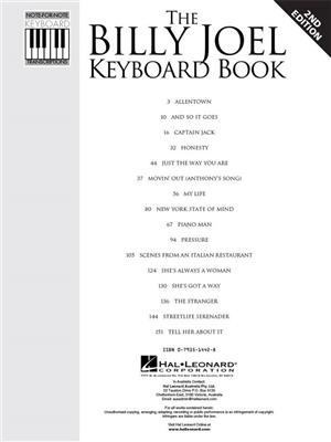 Billy Joel: The Billy Joel Keyboard Book: Clavier