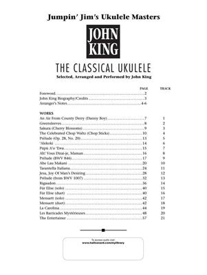 John King: John King - The Classical Ukulele: Solo pour Ukulélé