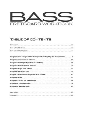 Bass Fretboard Workbook: Solo pour Guitare Basse