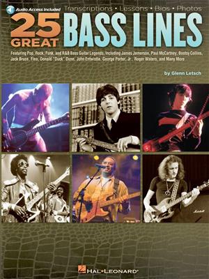 25 Great Bass Lines: Solo pour Guitare