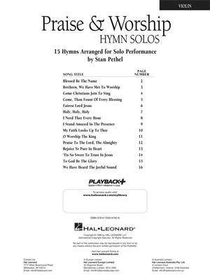 Praise & Worship Hymn Solos: Solo pour Violons