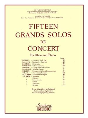 15 Grands Solos De Concert: (Arr. Albert Andraud): Solo pour Hautbois
