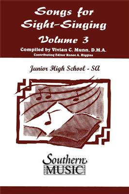 Bobby Siltman: Songs for Sight Singing¡- Volume 3: (Arr. Marilyn Jones): Voix Hautes et Accomp.