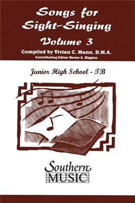 Bobby Siltman: Songs for Sight Singing¡- Volume 3: (Arr. Marilyn Jones): Voix Basses et Accomp.