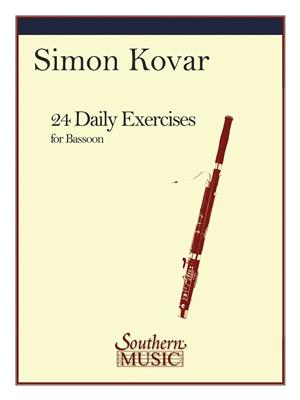 Simon Kovar: 24 Daily Exercises For Bassoon: Solo pour Basson
