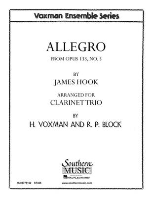 James Hook: Andantino, Op 133 No 2: (Arr. Himie Voxman): Saxophones (Ensemble)