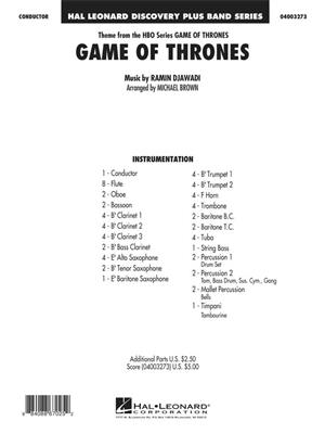 Ramin Djawadi: Game of Thrones: (Arr. Michael Brown): Orchestre d'Harmonie