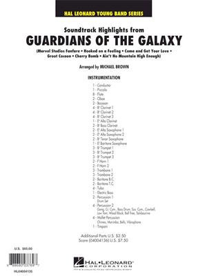 Soundtrack Highlights from Guardians of the Galaxy: (Arr. Michael Brown): Orchestre d'Harmonie