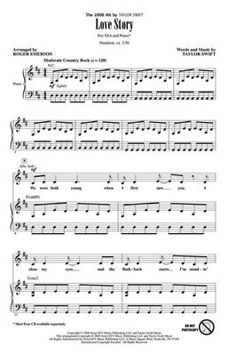 Taylor Swift: Love Story: (Arr. Roger Emerson): Voix Hautes et Piano/Orgue