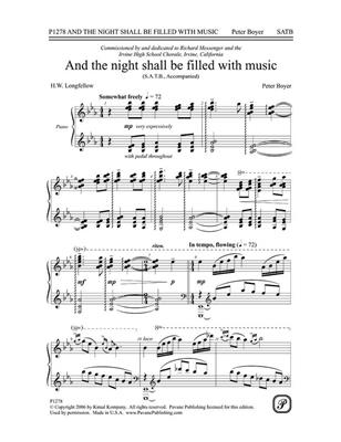 Peter Boyer: And The Night Shall Be Filled With Music: Chœur Mixte et Accomp.