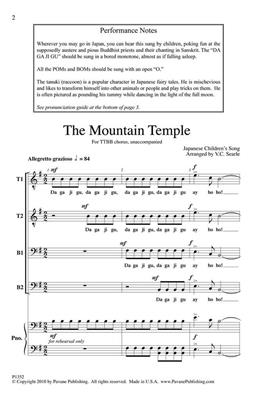 The Mountain Temple: (Arr. George Searle): Voix Basses A Capella