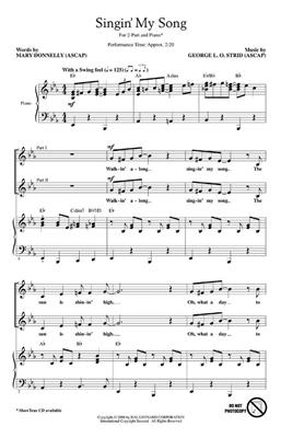 George L.O. Strid: Singin' My Song: Voix Hautes et Accomp.