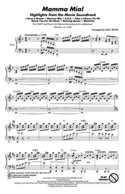 ABBA: Mamma Mia!: (Arr. Mac Huff): Chœur Mixte et Piano/Orgue
