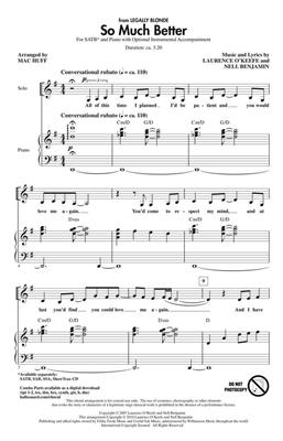 So Much Better: (Arr. Mac Huff): Chœur Mixte et Piano/Orgue