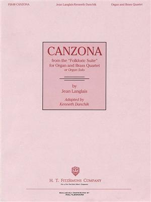 Jean Langlais: Canzona (Organ And Brass Quartet): (Arr. Kenneth G. Danchik): Orgue
