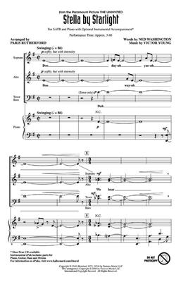 Victor Young: Stella by Starlight: (Arr. Paris Rutherford): Chœur Mixte et Piano/Orgue