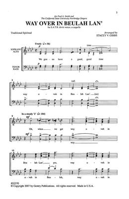 Way Over In Beulah Lan': (Arr. Stacey V. Gibbs): Chœur Mixte A Cappella