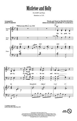 Frank Sinatra: Mistletoe and Holly: (Arr. John Purifoy): Chœur Mixte et Piano/Orgue