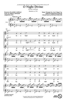 Johann Sebastian Bach: O Night Divine: (Arr. Donald Miller): Voix Hautes et Piano/Orgue