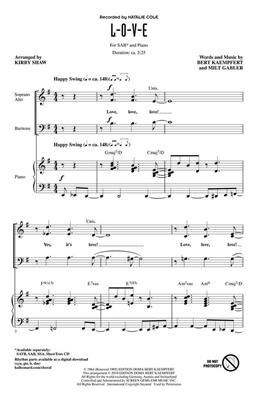 Bert Kaempfert: L-O-V-E: (Arr. Kirby Shaw): Chœur Mixte et Piano/Orgue