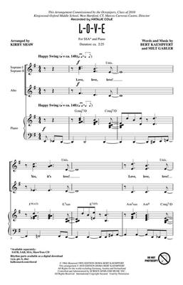 Bert Kaempfert: L-O-V-E: (Arr. Kirby Shaw): Voix Hautes et Piano/Orgue