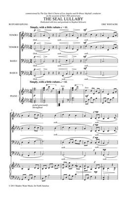Eric Whitacre: The Seal Lullaby: Voix Basses et Accomp.
