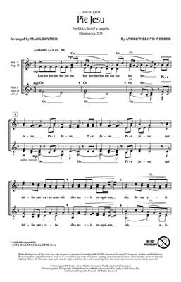 Andrew Lloyd Webber: Pie Jesu: (Arr. Mark Brymer): Voix Hautes A Cappella