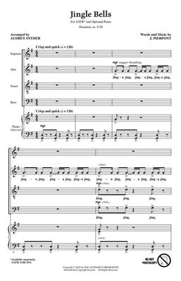 Jingle Bells: (Arr. Audrey Snyder): Chœur Mixte et Piano/Orgue