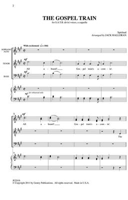 The Gospel Train: (Arr. Jack Halloran): Voix Basses et Accomp.