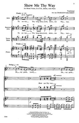 Show Me Thy Way: (Arr. Charles Gilchrist): Chœur Mixte et Piano/Orgue