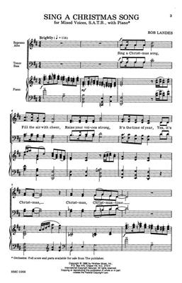 Rob Landes: Sing A Christmas Song: (Arr. Rob Landes): Chœur Mixte et Piano/Orgue