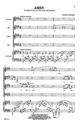 Donald Fraser: Amen: (Arr. Donald Fraser): Chœur Mixte et Piano/Orgue
