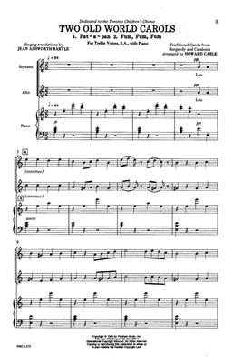 Two Old World Carols: (Arr. Howard Cable): Voix Hautes et Piano/Orgue