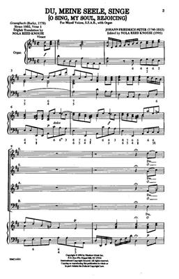 Johann Fr. Peter: O Sing, My Soul, Rejoicing (Du, Meine Seele Singe): (Arr. Johann Fr. Peter): Chœur Mixte et Piano/Orgue