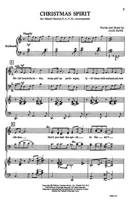 Jack Kunz: Christmas Spirit: (Arr. Jack Kunz): Chœur Mixte et Piano/Orgue
