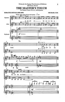 Michael Cox: The Master's Touch: (Arr. Michael Cox): Voix Hautes et Piano/Orgue