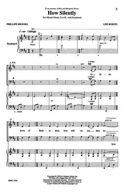 Lee Roesti: How Silently: (Arr. Lee Roesti): Chœur Mixte et Piano/Orgue