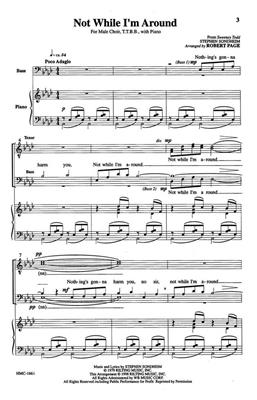 Steven Sondheim: Not While I'm Around: (Arr. Robert Page): Voix Basses et Piano/Orgue