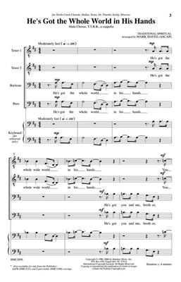 He's Got The Whole World: (Arr. Mark Hayes): Voix Basses A Capella