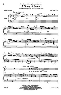 Tom Shelton: A Song Of Peace: (Arr. Tom Shelton): Voix Hautes et Piano/Orgue