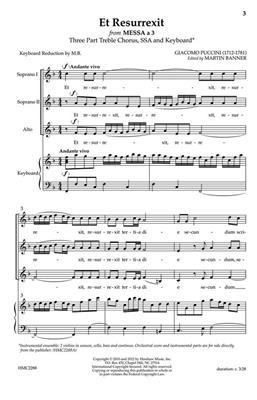 Giacomo Puccini: Et Resurrexit: (Arr. Giacomo Puccini): Voix Hautes et Piano/Orgue