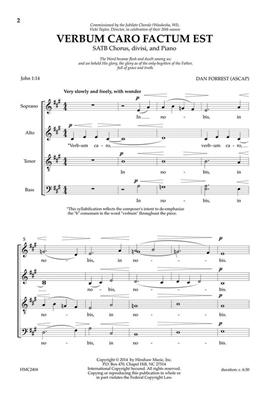 Dan Forrest: Verbum Caro Factum Est: (Arr. Dan Forrest): Chœur Mixte et Piano/Orgue